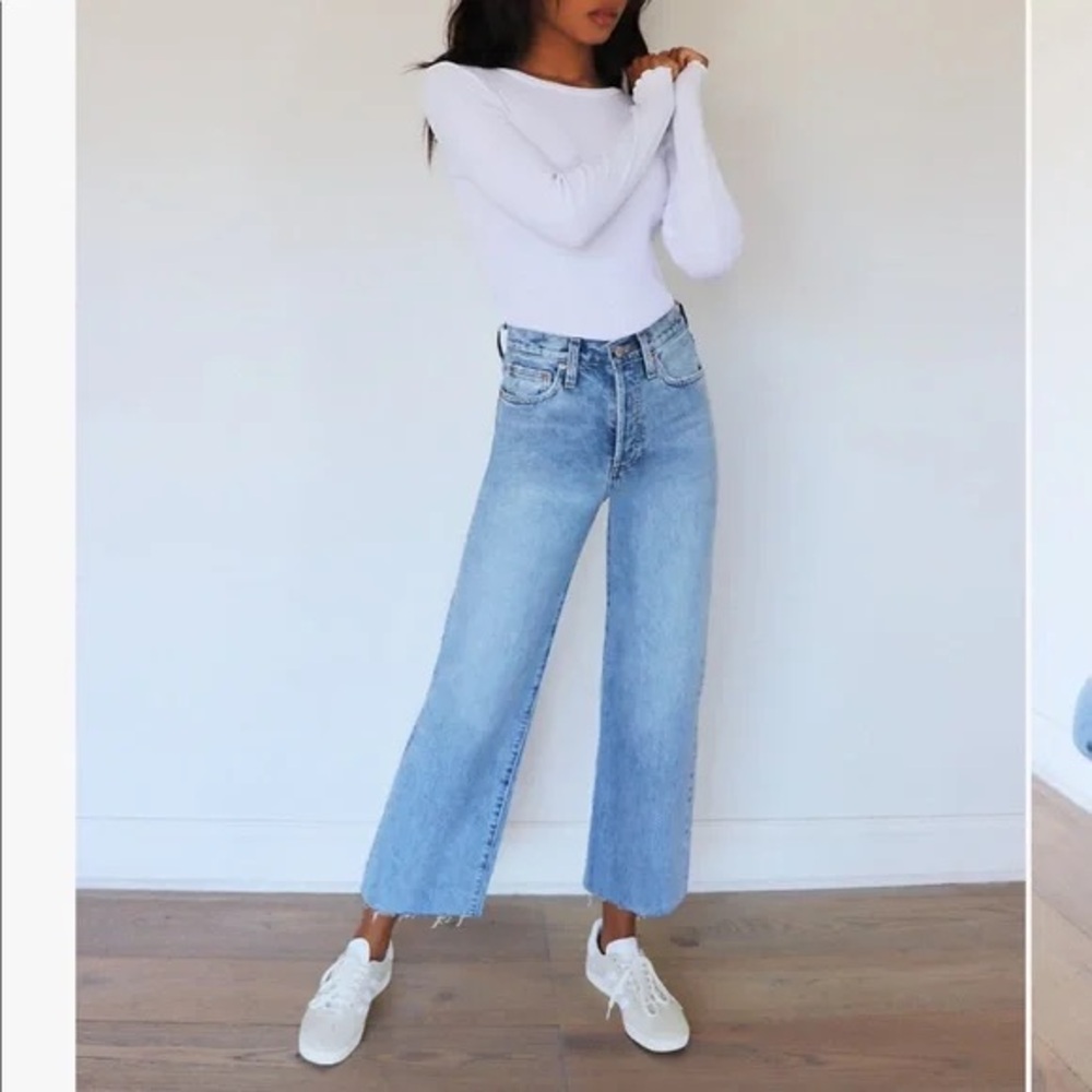 Aritzia denim forum Farrah wide leg